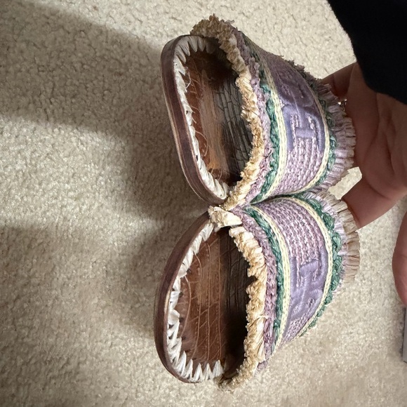 Sam Edelman Georgi Lavender Rafia Slide Sandals size 6 - Picture 4 of 7